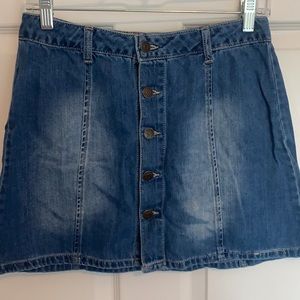 Jean Skirt - Button Up